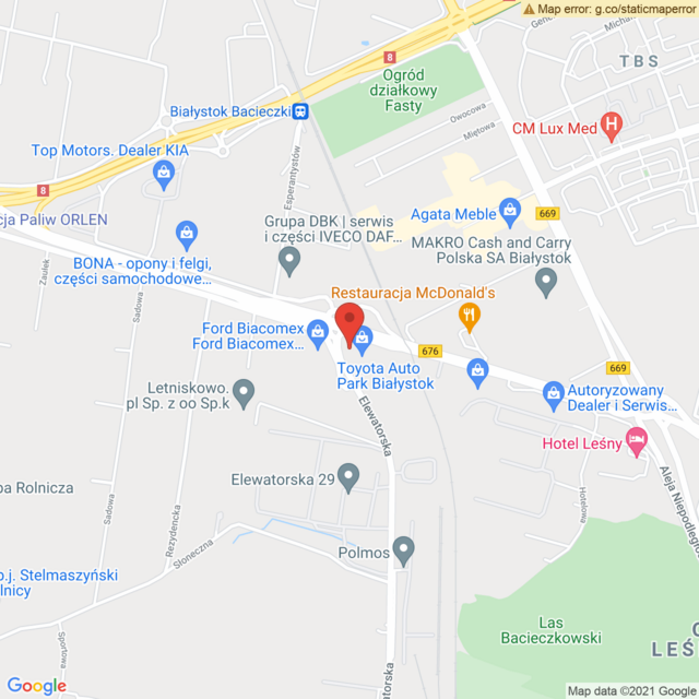 Lokalizacja Toyota Białystok 1