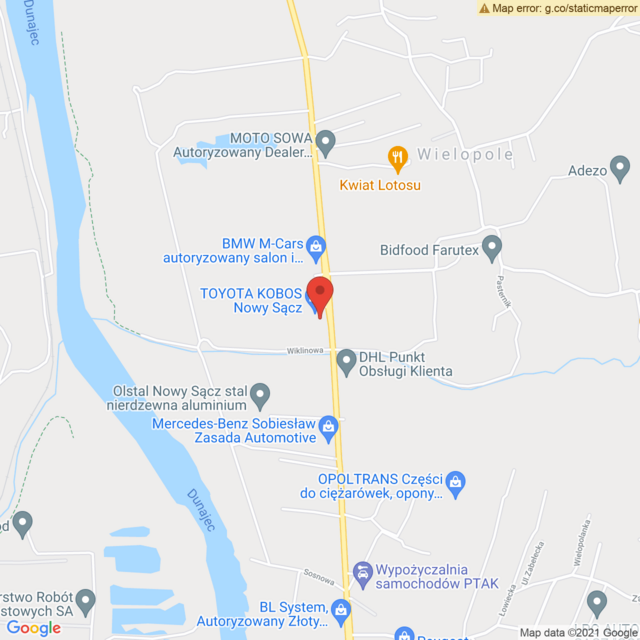 Lokalizacja Toyota Nowy Sącz 1