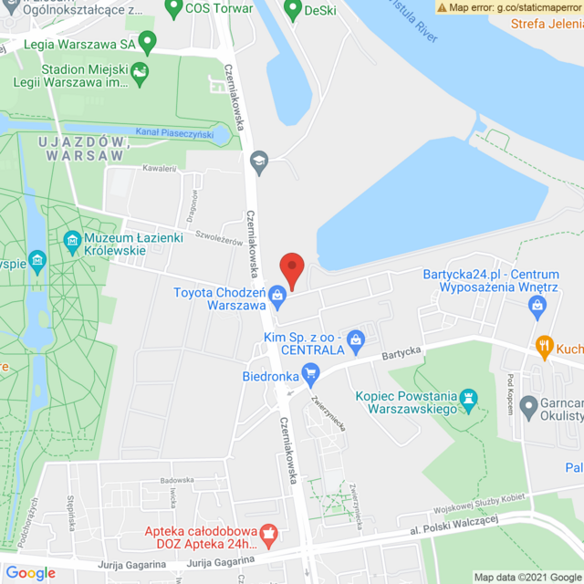 Lokalizacja Toyota Warszawa Czerniakowska 2