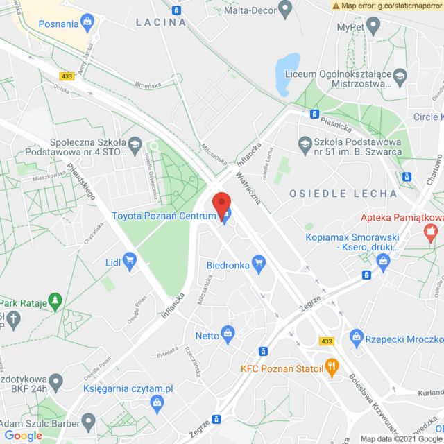Lokalizacja Toyota Poznań - Bobrzańska 1
