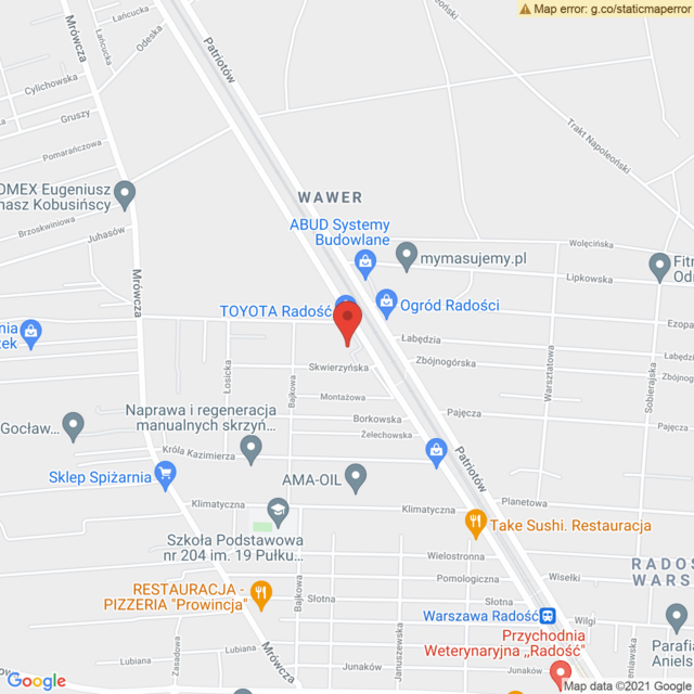 Lokalizacja Toyota Radość 1