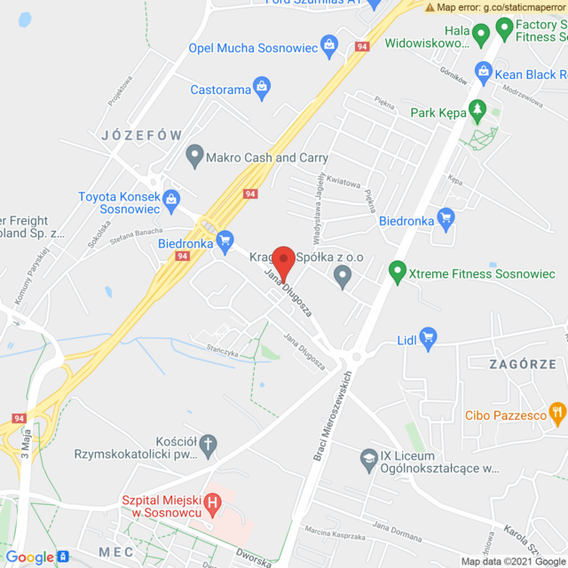Lokalizacja Toyota Sosnowiec 1