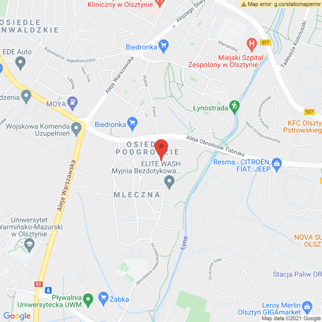 Lokalizacja Toyota Olsztyn 1
