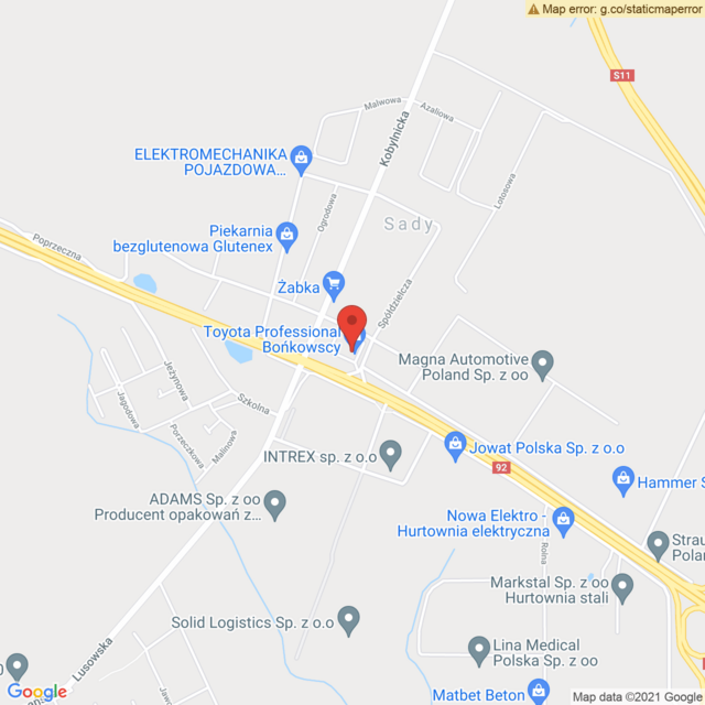 Lokalizacja Toyota Bońkowscy – Sady 1